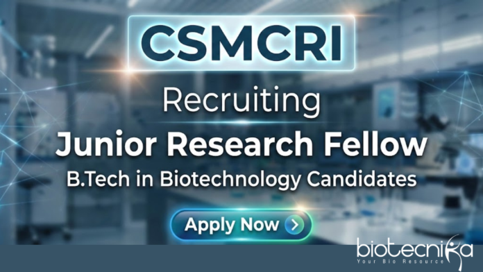csmcri CSMCRI JRF vacancy 2026 for biotech jobs under CSIR GATE scheme and CSMCRI recruitment.