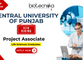 Project associate jobs at CUP Bathinda – life science jobs recruitment