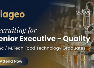 Diageo Hiring for Senior Executive Job role | Food Technology jobs | Apply Now Diageo senior executive job in quality for food technology professionals