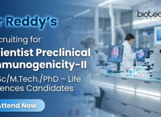 Scientist Jobs at Dr Reddy’s | Preclinical Immunogenicity | Apply Now Scientist jobs at Dr Reddy’s Laboratories for biotechnology professionals in preclinical immunogenicity