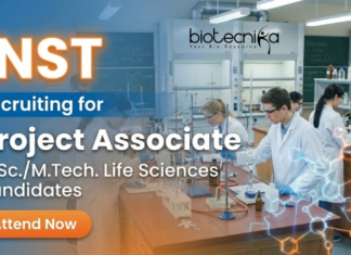 Walk-in interview at INST | Project Associate Jobs | Life Science jobs | Attend Now INST Project Associate jobs 2026 for research jobs in life sciences