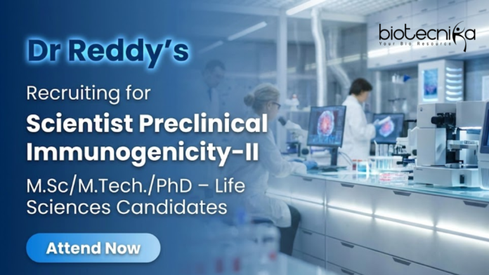 Dr. Reddy's job Scientist jobs at Dr Reddy’s Laboratories for biotechnology professionals in preclinical immunogenicity