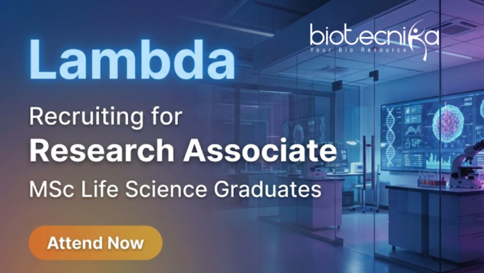lambda (1) Research Associate jobs at Lambda Therapeutic Research for Clinical Research and Life Science jobs