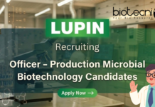 Lupin hiring for Officer – Production Microbial | Biotechnology Jobs biotechnology jobs at Lupin Pune officer production microbial life science jobs