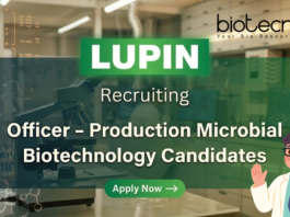 Lupin hiring for Officer – Production Microbial | Biotechnology Jobs biotechnology jobs at Lupin Pune officer production microbial life science jobs