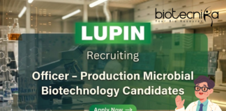 Lupin hiring for Officer – Production Microbial | Biotechnology Jobs biotechnology jobs at Lupin Pune officer production microbial life science jobs