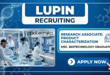 Research Associate Job at Lupin | Biotechnology Jobs Research Associate Job at Lupin biotechnology jobs LC-MS analytical research careers
