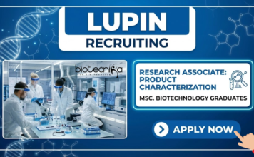 Research Associate Job at Lupin | Biotechnology Jobs Research Associate Job at Lupin biotechnology jobs LC-MS analytical research careers