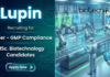 GMP Compliance Jobs at Lupin Biotechnology: Jobs, Quality Assurance Careers