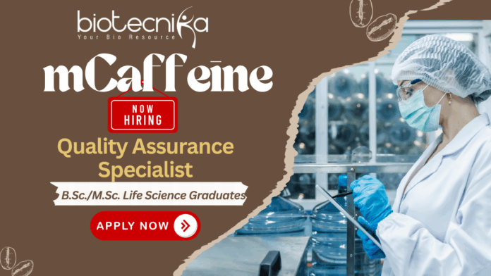 mCaffeine quality assurance jobs for life science students | QA specialist