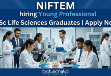 Young Professional Vacancy at NIFTEM | Life Sciences Jobs Young professional vacancy at NIFTEM-Kundli for life science jobs and NIFTEM careers in 2025.