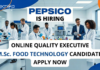 Food Tech Jobs at PepsiCo | Online Quality Executive Jobs PepsiCo Food Tech Jobs – Quality Executive Careers in Guwahati for Life Science Graduates