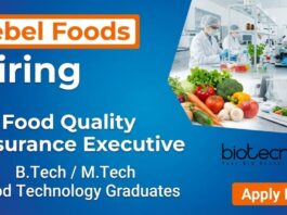 Food Technology Jobs at Rebel Foods | Life science Jobs Food technology jobs at Rebel Foods for Quality Assurance Executive in Indore