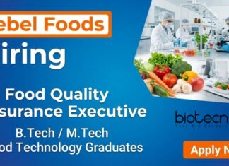 Food Technology Jobs at Rebel Foods | Life science Jobs Food technology jobs at Rebel Foods for Quality Assurance Executive in Indore