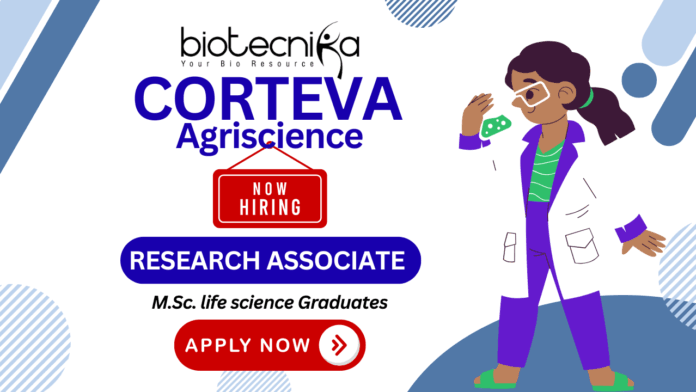 researcha. Corteva Agriscience Corteva research associate jobs in biotechnology lab India