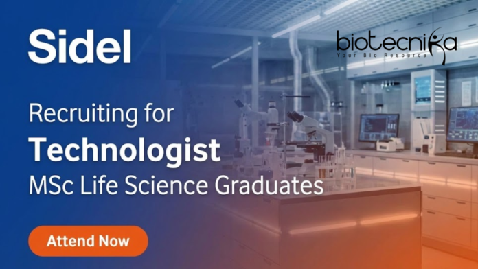 sidel Technologist jobs in aseptic technology for Food Technology jobs and Life Science jobs professionals