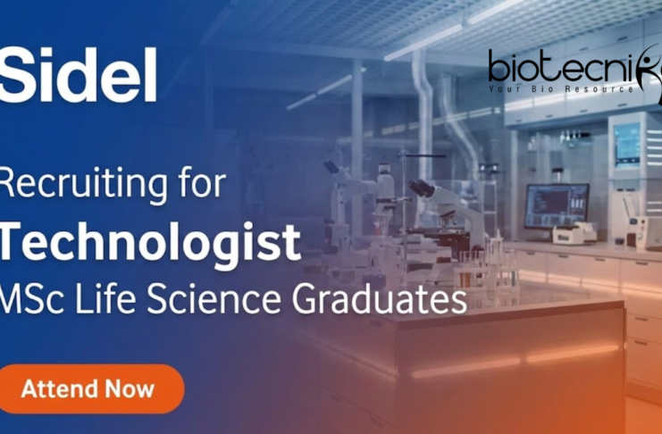 Sidel hiring for Technologist Jobs | Food Technology Jobs | Apply Now Technologist jobs in aseptic technology for Food Technology jobs and Life Science jobs professionals