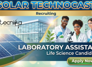 Laboratory Assistant Jobs at Solar Technocast Pvt Ltd | Life Science Jobs Laboratory Assistant Jobs at Solar Technocast Pvt Ltd for Life Science and Biology Graduates