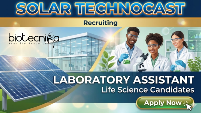 solar tech (1) Laboratory Assistant Jobs at Solar Technocast Pvt Ltd for Life Science and Biology Graduates