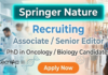 Scientific editor jobs at Springer Nature for life science PhD professionals