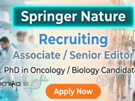 Scientific editor jobs at Springer Nature for life science PhD professionals