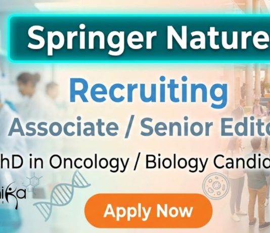 Scientific editor jobs at Springer Nature for life science PhD professionals