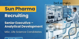 Executive Jobs at Sun Pharma – Senior Executive Analytical Development Executive Jobs at Sun Pharma for life science professionals in analytical development R&D