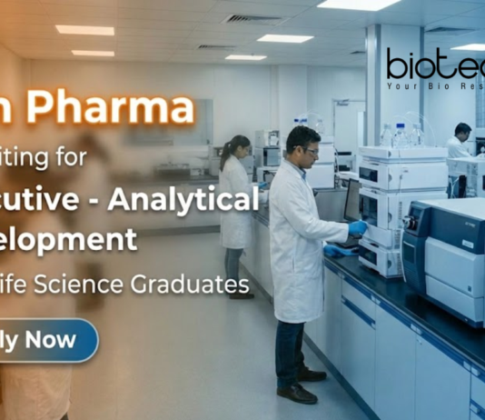 Executive Jobs at Sun Pharma Analytical Development Life Science Jobs