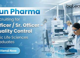 Officer Job at Sun Pharma | Quality Control Jobs | Life Science Jobs Sun Pharma officer job in Quality Control for life scienc