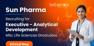 Sun Pharma hiring for Executive Jobs | Life science jobs | Apply Now Executive jobs at Sun Pharma – Analytical Development role for life science professionals