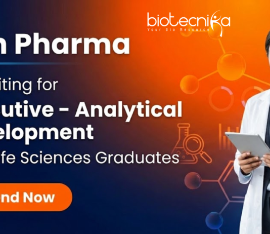 Executive jobs at Sun Pharma – Analytical Development role for life science professionals