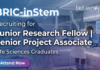 BRIC-inStem research jobs 2025 for life science jobs in Bangalore
