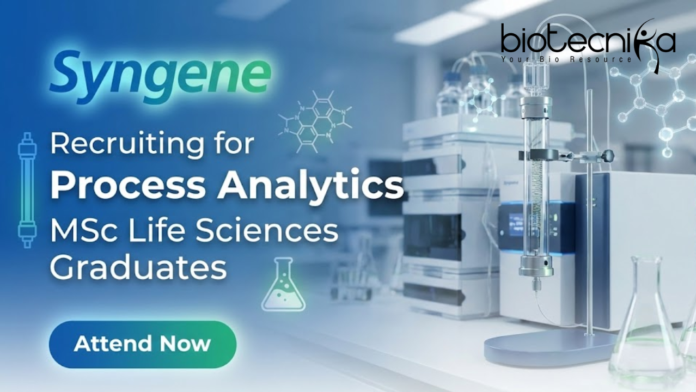 syngene (4) Life science jobs at Syngene – Process Analytics role for MSc life science candidates in Bangalore