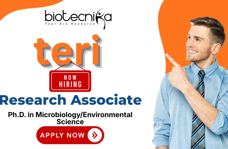 TERI Research Associate life science jobs, Environmental science jobs, TERI career, microbial biotechnology, bioformulation
