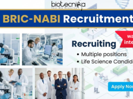 Research Jobs at BRIC-NABI under NABI Recruitment for Life Science Jobs