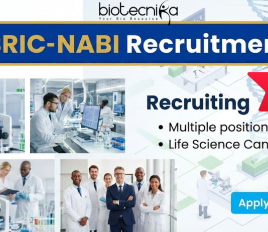 Research Jobs at BRIC-NABI under NABI Recruitment for Life Science Jobs