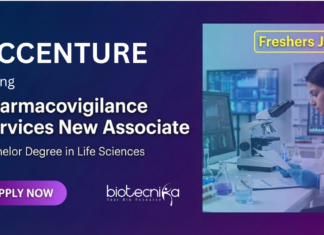 Pharmacovigilance Jobs at Accenture – Freshers in Life Sciences Apply Now Accenture hiring for Pharmacovigilance Jobs in Bengaluru. Apply Now for Life Science Jobs for Freshers in Drug safety and PV operations.