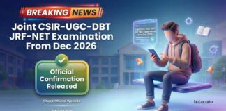 Merged CSIR–UGC–DBT JRF-NET Exam Dec 2026 | Joint CSIR–UGC–DBT JRF-NET Examination