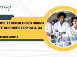 MedPrime Technologies Hiring BSc Life Sciences For RA & QA Jobs – Apply on Biotecnika RA & QA Jobs Life Sciences at MedPrime Technologies, Apply on Biotecnika