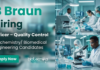 Apply for Quality Control Jobs for Biochemistry or Biomedical Engineering Candidates in B Braun. Start your QC Career Today.
