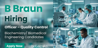 Quality Control Jobs at B Braun – Biochem & Biomedical Candidates Apply Now Apply for Quality Control Jobs for Biochemistry or Biomedical Engineering Candidates in B Braun. Start your QC Career Today.