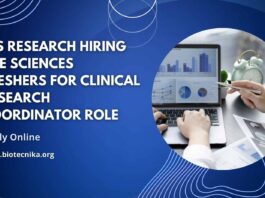 Clinical Research Coordinator Jobs at JSS Research, Apply on Biotecnika