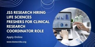 Clinical Research Coordinator Jobs at JSS Research, Apply on Biotecnika