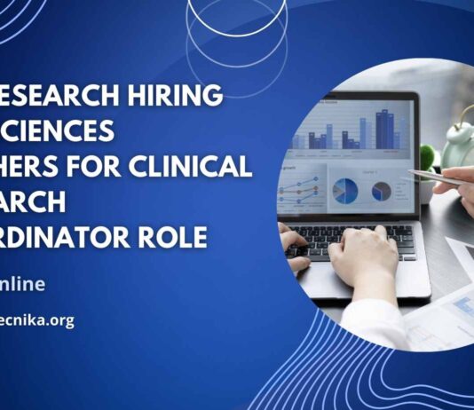 Clinical Research Coordinator Jobs at JSS Research, Apply on Biotecnika