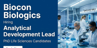 Life Science Jobs at Biocon Biologics – PhD Candidates Apply Now Apply for Life Science Jobs at Biocon Biologics Chennai. Explore Senior PhD Jobs in Analytical Development and Grow your Biocon Career.