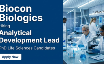 Life Science Jobs at Biocon Biologics – PhD Candidates Apply Now Apply for Life Science Jobs at Biocon Biologics Chennai. Explore Senior PhD Jobs in Analytical Development and Grow your Biocon Career.