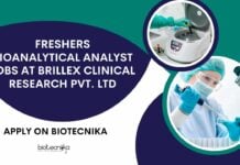 Freshers Biochemistry Analyst Jobs at Brillex Clinical Research Pvt. Ltd, Apply on Biotecnika