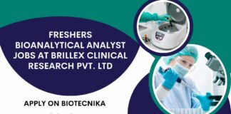 Freshers Biochemistry Analyst Jobs at Brillex Clinical Research Pvt. Ltd, Apply on Biotecnika