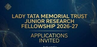 LTMT JRF 2026 Applications | Lady Tata Memorial Trust Awards | Lady Tata Memorial Trust Indian Awards | LTMT Junior Research Fellowship 2026