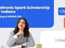 Medtronic Spark Scholarship 2026-27 - Funding of USD$10,000